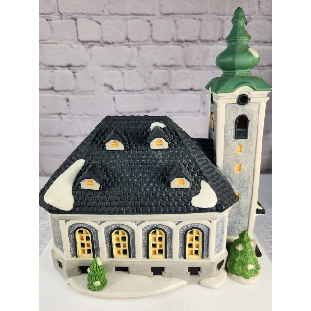 Department 56 Alpine Village Series St. Nikolaus Kirche Church With Box